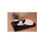 Asfal Tutma Saplı Siyah Pleksi Tepsi 35x25 Cm Servis, Kahve, Çay, Sunum Ve Hediyelik Tepsi 3mm