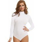 Asfstore Nbb 2960 Uzun Kollu Boğazlı Çıtçıtlı Body - Beyaz