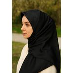 ASGOLDAS Siyah Desenli Kare Eşarp – 90x90 cm, Yumuşak Pamuksu Kumaş, Şık ve Zarif