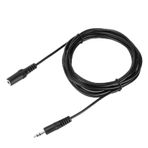 ASHATA 3.5 Mm Erkek - Dişi Ses Kablosu, 3.5mm Aux Kablosu Ses Uzatma Adaptör Kablosu, Taşınabilir CD Çalar Hoparlör Mikrofon Sistemi Için, Siyah, 9.8 Feet