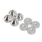 ASHATA 4 Set Hoparlör Yalıtım Pedleri, Kaymaz Darbeye Dayanıklı Hoparlör Spike Pedleri, CD DVD Oynatıcı Amplifikatör Hoparlör Subwoofer Için Alüminyum Alaşımlı Hoparlör Titreşim Emici