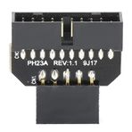 ASHATA Bilgisayar USB 2.0 9-Pin - USB 3.0 19P Anakart Adaptörü, Masaüstü PH23A Anakart USB 2.0 9-Pin - USB 3.0 19P Plug-In Konnektör Adaptörü (PH23A)