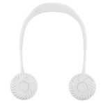 ASHATA Kişisel Mini Fan, Boyun Bandı Fanı USB Sessiz Mini Fan, Portatif Portatif Spor Askılı Boyun Fanı Aromaterapi Katlanır Masa Işıklı Küçük Fan (Beyaz)