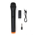 ASHATA radyo mikrofonu, siyah ABS plastik Profesyonel evrensel VHF radyo mikrofonu karaoke için şarj edilebilir alıcıya sahip USB alıcı mikrofon, ses yükseltici, PA sistemi
