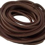 Ashford Ridge 3,5 mm Kalın Sırçalı Deri Tanga Kordon - 6 Metre - Kahverengi