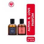 ASHLEY JOY Love Kadın Parfüm EDP & Alpha Erkek Parfüm EDP | Oryantal & Çiçeksi & Odunsu & Aromatik | 2'li Set