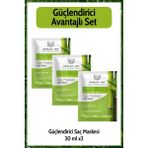 Ashley Joy Saç Maskesi Güçlendirici Etkiyle Zayıf Saçlar İçin 3'lü Set 30 ml Bambu Özlü