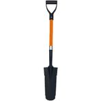 AshmanOnline Ashman Keskin Dişli Tahliye Küreği (1 Paket) - 67 cm Uzunluğunda Saplı Kürek - Kalın Metal Bıçaklı Dayanıklı Sap - Çok Amaçlı Premium Kalite Turuncu Kürek