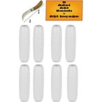 Aşı Bıçağı Eğri Uçlu Bağ Bıçağı Ara Çakı + Aşı Bandı (9’lu Set). - 21 cm