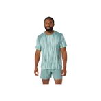 Asics 2011D092-300 Road All Over Print Yeşil Erkek T-shirt