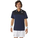 ASICS Erkek Mahkemesi Polo Gömlek, GECE YARISI/PERFORMANS SİYAH, 40
