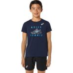 Asics Graphic Erkek Çocuk Tenis Tişört - Mavi