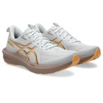 Asics Gt-1000 14 1012B859 Koşu Açık Gri Unisex Spor Ayakkabı, 100 WHITE/RUBBLE RED, 39,5