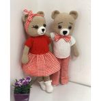 Aşık Ayıcıklar Amigurumi Organik Oyuncak