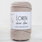 Asil Acar Home Loren Decor Slim 3 Büküm Makrome İpi Bej - L049