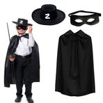 Asil Acar Home Zorro Pelerin Şapkası ve Maske Seti Çocuk Boy