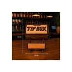 Asil Ahşap Hediyelik Restoran, Kafe, Bar vb. İçin Silindir Ahşap Tipbox ( Bahşiş Kutusu ) - İsim Bilgisi Siparişinizin Ardından Mesajla Alınır.