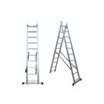 Asil Alüminyum 2 Parçalı Endüstriyel Merdiven 2x6 / 2x7 / 2x8 / 2x9 Basamak | EN131
