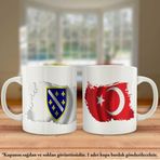 Asil Hediyelik Çift Yön Baskı Bosna Hersek 92-98 Bosna İ Hercegovina Ve Türkiye Bayrağı Kupa Bardak