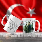 Asil Hediyelik Mustafa Kemal Atatürk İsmet İnönü Konuşurken-Atatürkün Sözleri -Kupa Bardak
