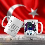 Asil Hediyelik Mustafa Kemal Atatürkün Türk Dil Kurumu Toplantısı-Atatürkün Sözleri -Kupa Bardak
