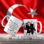 Asil Hediyelik Savarona-Mustafa Kemal Atatürk Ve Unutulmayan Sözleri -Kupa Bardak
