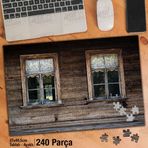 Asil Hobi Ahşap Ev-Pencere-Antika-Mimari Yapboz-Ayak Destekli Çerçeveli 240 Parça Puzzle