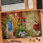 Asil Hobi Bahçe-Ev-Çiçekler-Peyzaj Yapboz-Ayak Destekli Çerçeveli 240 Parça Puzzle