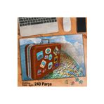 Asil Hobi Bavul-Dünya Haritası-Gezi-Tur-Rehber Yapboz-Ayak Destekli Çerçeveli 240 Parça Puzzle