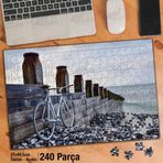 Asil Hobi Bisiklet-Çakıl Taşları-Deniz-İskele Yapboz-Ayak Destekli Çerçeveli 240 Parça Puzzle