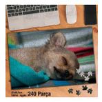 Asil Hobi Chihuahua-Uyuyan Sevimli Köpek-Hayvan Yapboz-Ayak Destekli Çerçeveli 240 Parça Puzzle