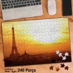 Asil Hobi Demir Kule-Eyfel Kulesi-Gün Batımı Yapboz-Ayak Destekli Çerçeveli 240 Parça Puzzle