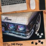 Asil Hobi Eski Araba-Çift Far-Krom Tampon Yapboz-Ayak Destekli Çerçeveli 240 Parça Puzzle