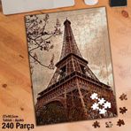 Asil Hobi Eyfel Kulesi-Gökyüzü-Bulut-Manzara Yapboz-Ayak Destekli Çerçeveli 240 Parça Puzzle