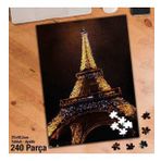 Asil Hobi Eyfel Kulesi-Tarihi-Gece-Manzara Yapboz-Ayak Destekli Çerçeveli 240 Parça Puzzle