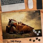 Asil Hobi Greyder-İş Makinesi-Gökyüzü-Toprak Yapboz-Ayak Destekli Çerçeveli 240 Parça Puzzle