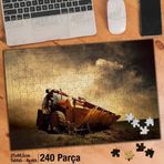 Asil Hobi Greyder-Retro-Gökyüzü-İş Makinesi Yapboz-Ayak Destekli Çerçeveli 240 Parça Puzzle