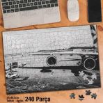 Asil Hobi Havaalanında Jet Motorları-Uçak-Kanat-Yapboz-Ayak Destekli 240 Parça Puzzle