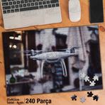Asil Hobi İnsansız Hava Aracı-Uçak Türü-Drone Yapboz-Ayak Destekli Çerçeveli 240 Parça Puzzle