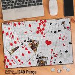 Asil Hobi İskambil Kağıtları-Maça-Sinek Valesi Yapboz-Ayak Destekli Çerçeveli 240 Parça Puzzle