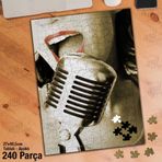Asil Hobi Kadın Sanatçı-Müzik-Mikrofon Yapboz-Ayak Destekli Çerçeveli 240 Parça Puzzle
