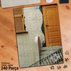 Asil Hobi Kapı Dekor-Merdiven-Pencere-Ahşap Yapboz-Ayak Destekli Çerçeveli 240 Parça Puzzle