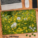 Asil Hobi Karahindiba-Düğün Çiçeği-Kır-Peyzaj Yapboz-Ayak Destekli Çerçeveli 240 Parça Puzzle