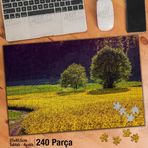 Asil Hobi Kır-Sarı Çiçekler-Ağaçlar-Doğa Yapboz-Ayak Destekli Çerçeveli 240 Parça Puzzle
