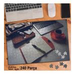 Asil Hobi Laptop-Bilgisayar-Kahve-Defter-Kalem Yapboz-Ayak Destekli Çerçeveli 240 Parça Puzzle
