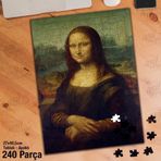 Asil Hobi Mona Lisa Tablosu-Leonardo Da Vinc Yapboz-Ayak Destekli Çerçeveli 240 Parça Puzzle