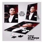 Asil Hobi Mustafa Kemal Atatürk-Ay Yıldız-Yapboz-Ayak Destekli Çerçeveli 42 Parça Puzzle