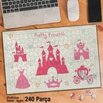 Asil Hobi Prenses Tacı Ve Elbisesi-Şato-Kale Yapboz-Ayak Destekli Çerçeveli 240 Parça Puzzle