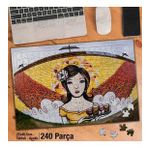Asil Hobi Sanat Karikatür Tasarım-Kız Yapboz-Ayak Destekli Çerçeveli 240 Parça Puzzle
