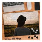 Asil Hobi Şapkalı Kadın-Kır-Çayır-Doğa-Manzara Yapboz-Ayak Destekli Çerçeveli 240 Parça Puzzle